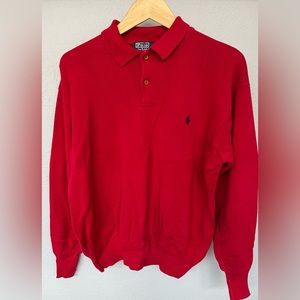 Red Polo sweater